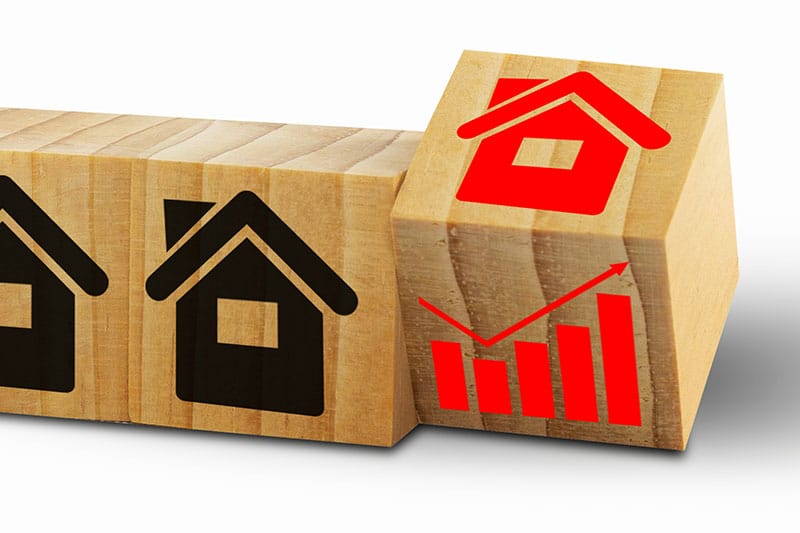 Cubes de bois montrant une augmenter la valeur de sa maison | Prex inc.