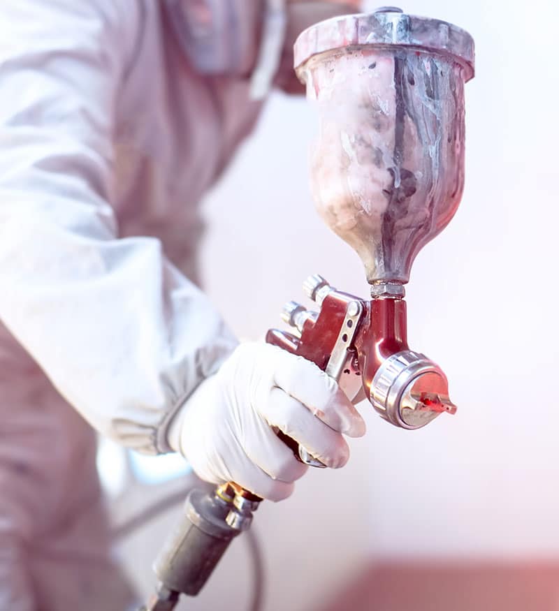 exterior house painting with spray gun | PREX INC.